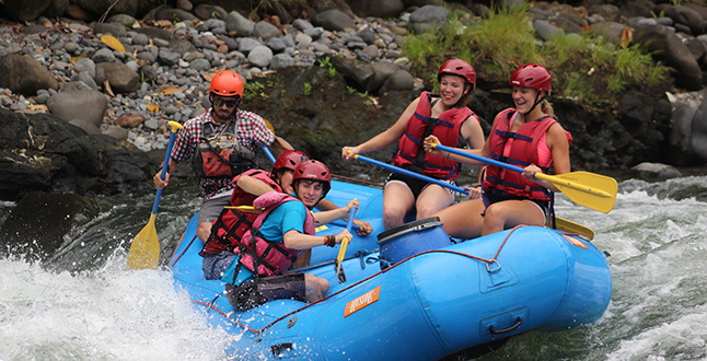 Rafting in Costa Rica on a service trip